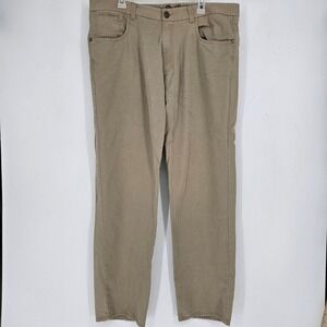 Tommy Bahama Pants Mens 38 Tencel Lyocell Cotton Trouser Flat Front Tan Casual